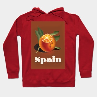 Spain orange travel poster Hoodie